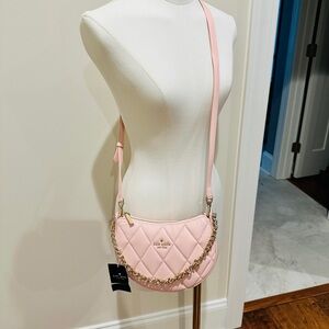 NWT: Kate Spade Elegant Pink Quilted Crossbody Bag